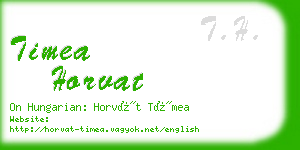 timea horvat business card